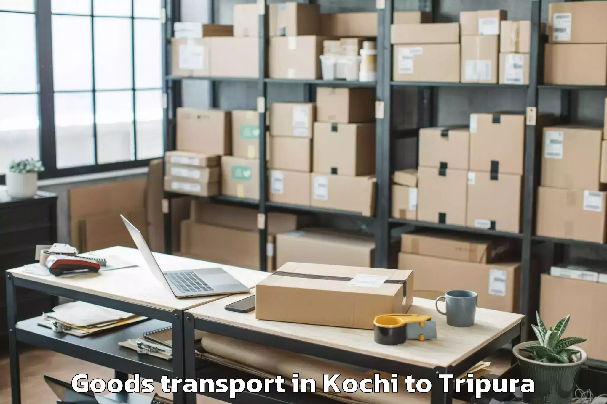 Kochi to Kamalpur Airport Ixq Goods Transport Booking